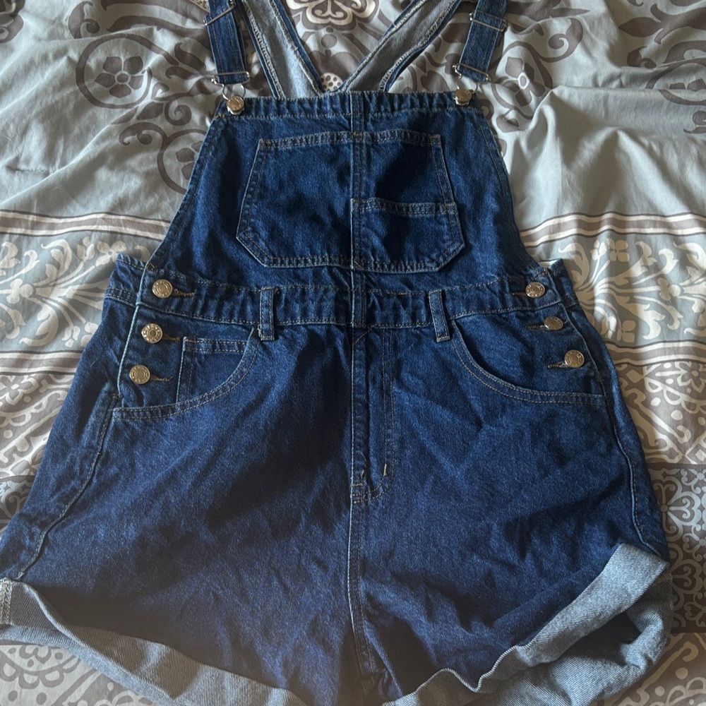 Dark Blue Denim Overalls